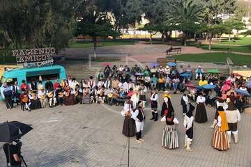 Grabación en la Casa de la Condesa del programa Haciendo amigos con Calero (Foto TA)